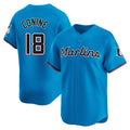 harde M.Marlins #18 Griffin Conine Player Blue Home Limited Stitched Jerseys