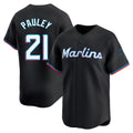 harde M.Marlins #21 Graham Pauley Player Black  Home Limited Stitched Jerseys