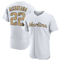 harde M.Marlins #22 Sandy Alcantara Player Gold  Home Limited Elite Stitched Jerseys