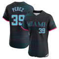 harde M.Marlins #39 Eury Perez Player Black City Connect Home Limited Elite Stitched Jerseys