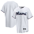harde M.Marlins Blank Player White  Home Game Stitched Jerseys