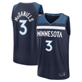 harde M.Timberwolves #3 Jaden McDaniels Navy Fast Break Replica Stitched Jerseys - Icon Edition