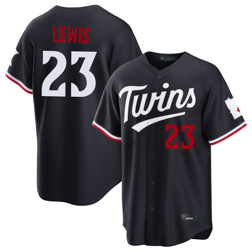harde M.Twins #23 Royce Lewis Player Navy Home Game Stitched Jerseys