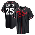 harde M.Twins #25 Byron Buxton Player Black Fashion Out Home Limited Stitched Jerseys