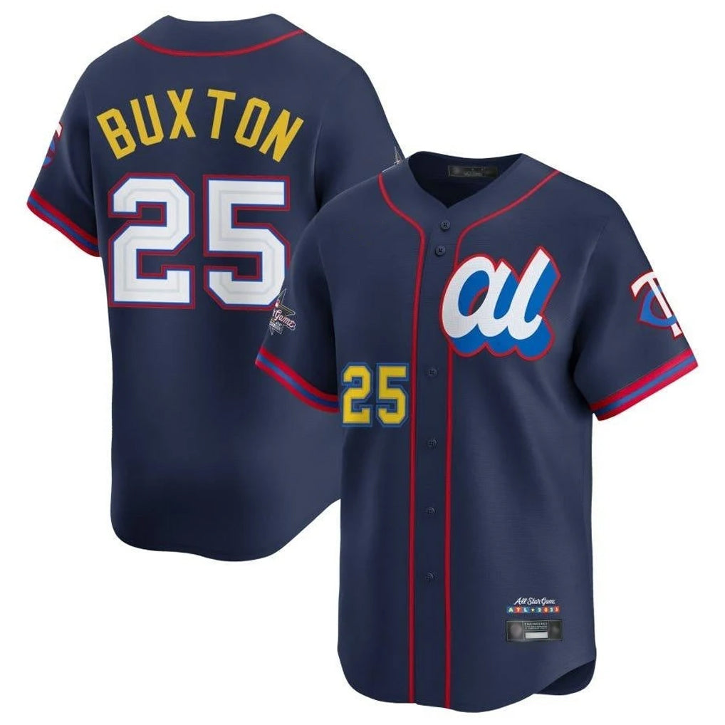 harde M.Twins #25 Byron Buxton Player Navy All-star Game Limited Home Stitched Jerseys