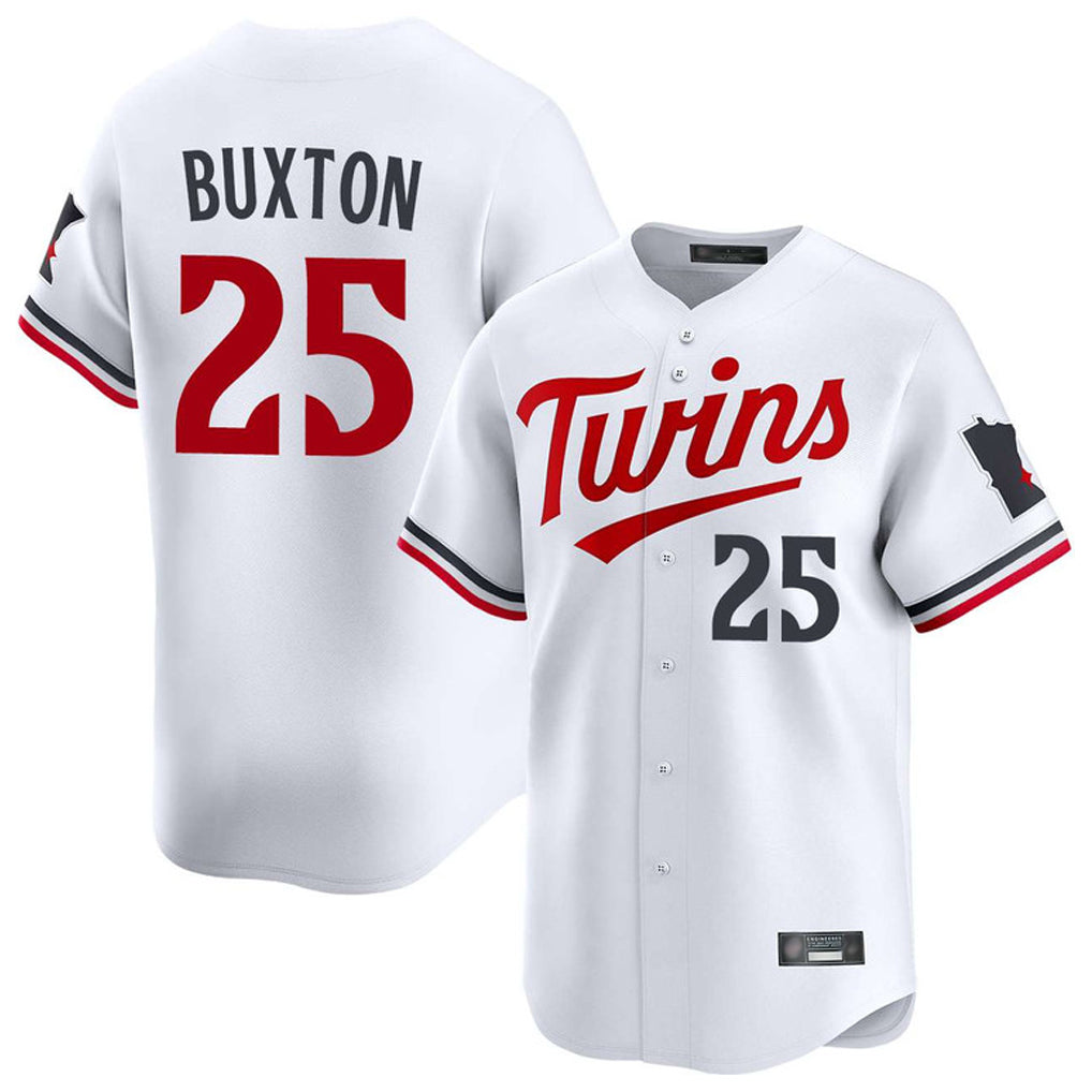 harde M.Twins #25 Byron Buxton Player White Home Limited Stitched Jerseys