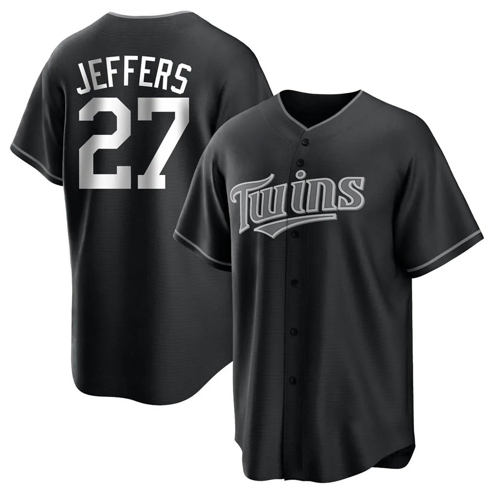 harde M.Twins #27 Ryan Jeffers Player Black Home Game Stitched Jerseys