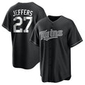 harde M.Twins #27 Ryan Jeffers Player Black Home Game Stitched Jerseys