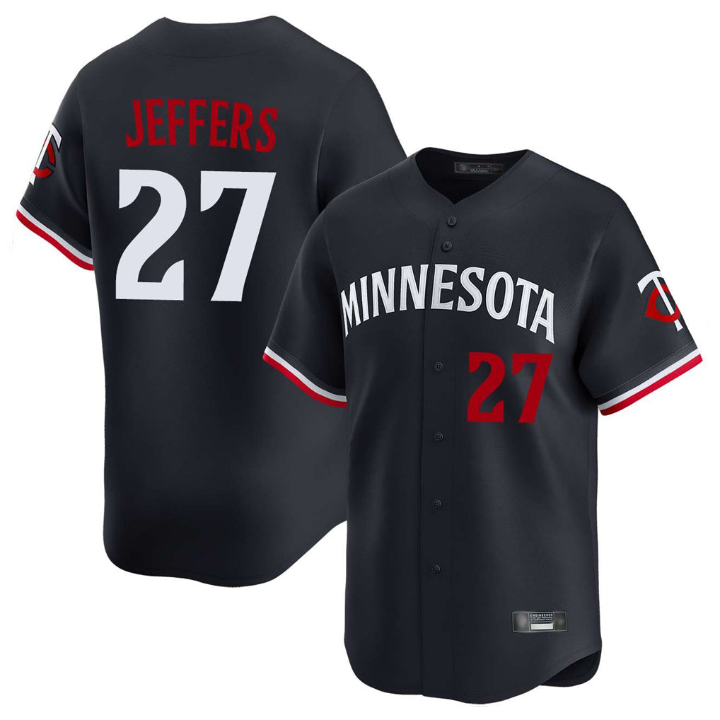 harde M.Twins #27 Ryan Jeffers Player Navy Home Limited Stitched Jerseys