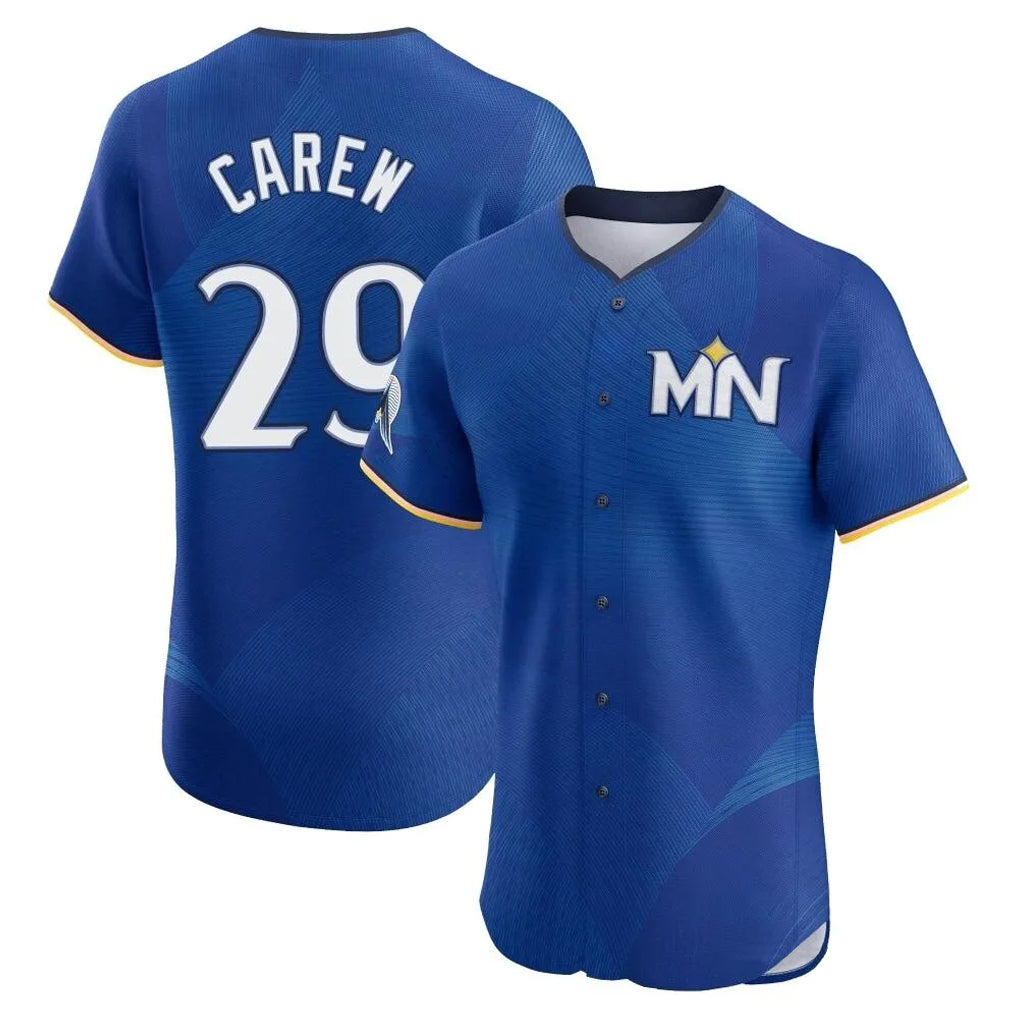 harde M.Twins #29 Rod Carew Player Royal City Connect Limited Elite Home Stitched Jerseys