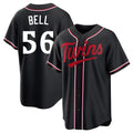 harde M.Twins #56 Josh Bell Player Black Fashion Out Home Limited Stitched Jerseys
