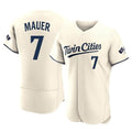harde M.Twins #7 Joe Mauer Player Cream Home Limited Elite Stitched Jerseys
