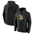 harde MN.Vikings Black LOGO Pullover Hoodies Limited Game Blank Player Stitched Jerseys
