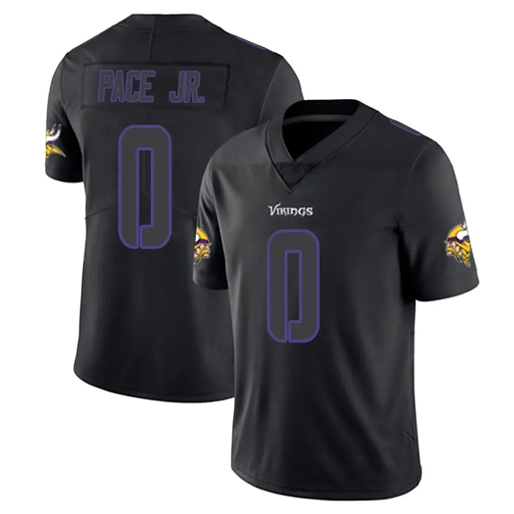 harde MN.Vikings #0 Ivan Pace Jr. Player Black Impact LImited Home Game Stitched Jerseys