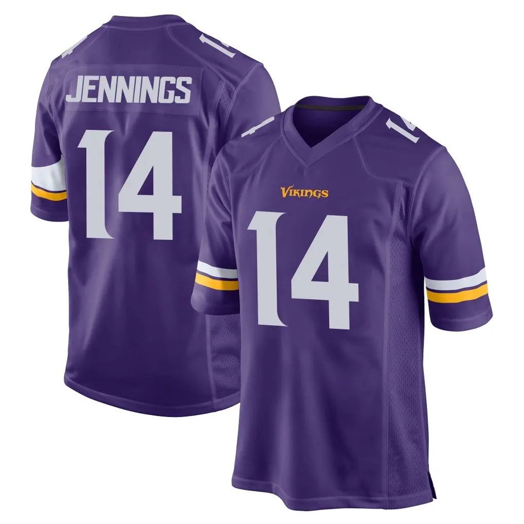 harde MN.Vikings #14 Jauan Jennings Player Purple Home Game Stitched Jerseys