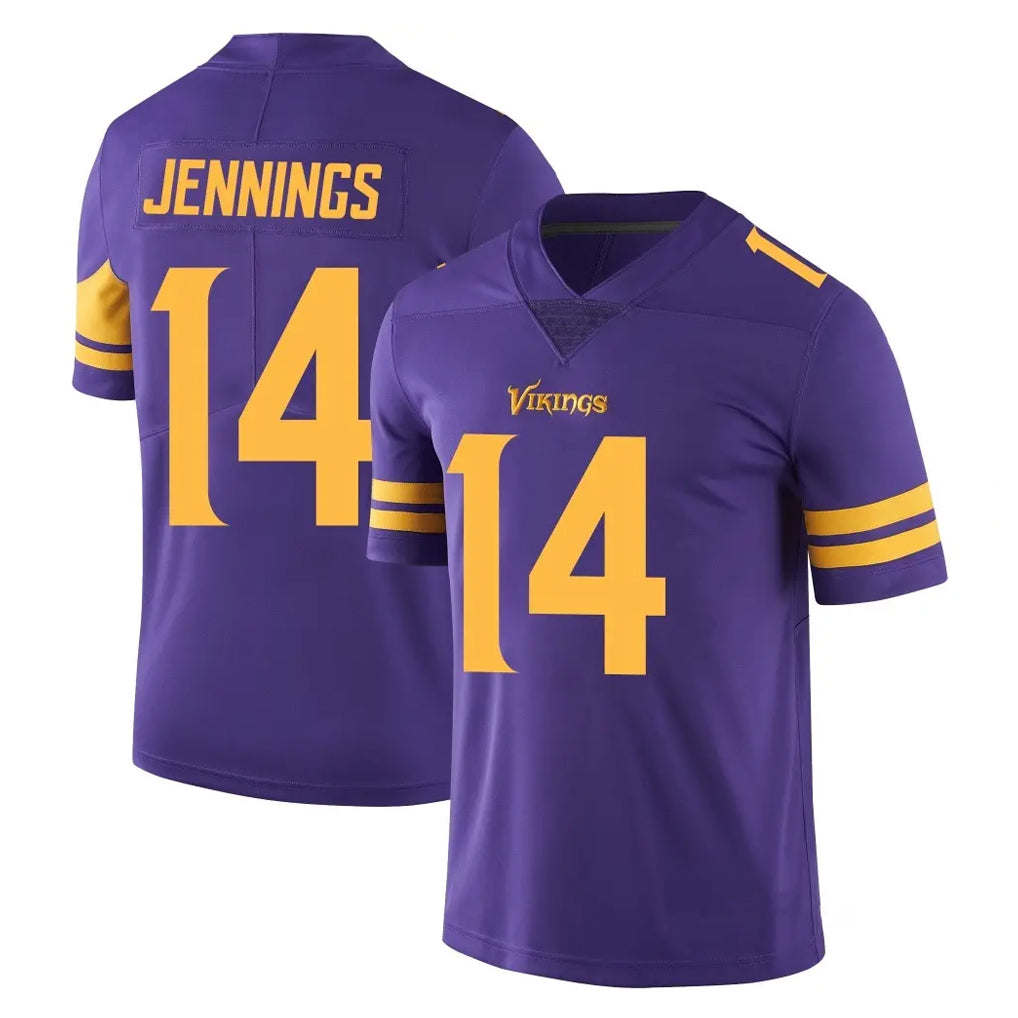 harde MN.Vikings #14 Jauan Jennings Player Purple Limited Color Rush Home Game Stitched Jerseys