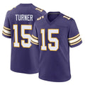 harde MN.Vikings #15 Dallas Turner Player Purple Classic Home Game Stitched Jerseys