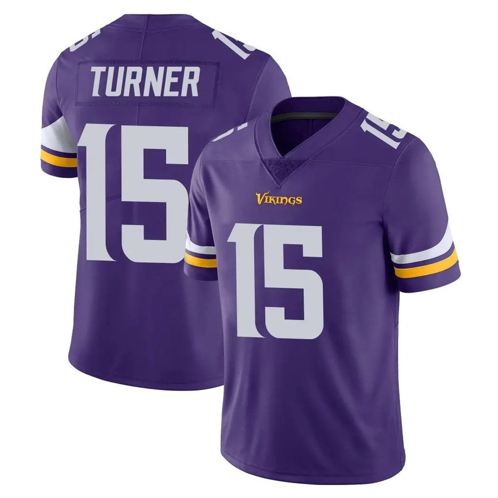 harde MN.Vikings #15 Dallas Turner Player Purple Limited Vapor Untouchable Home Game Stitched Jerseys