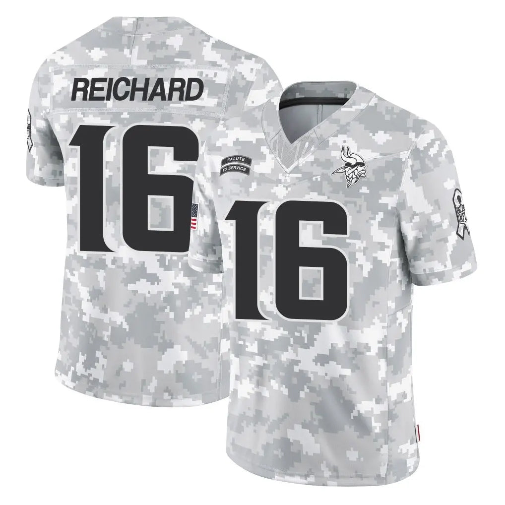 harde MN.Vikings #16 Will Reichard Player Arctic Camo Salute To Service Limited Game Stitched Jerseys