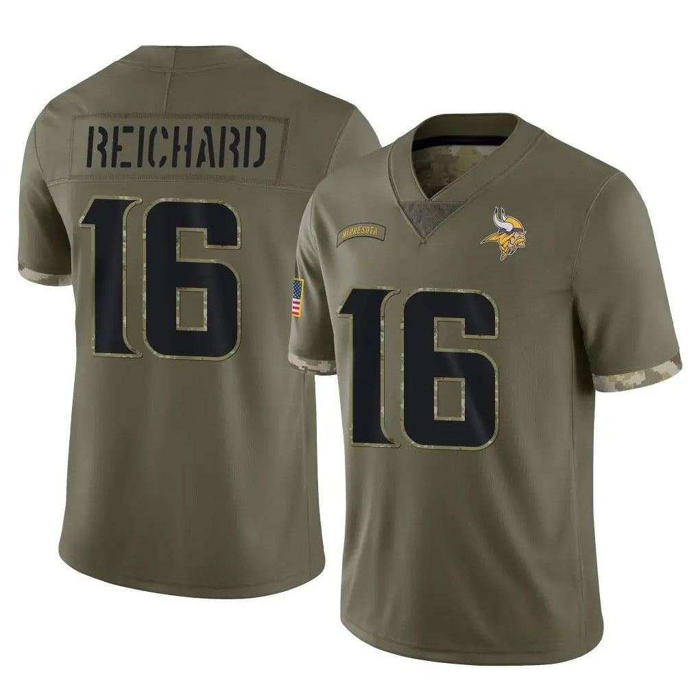 harde MN.Vikings #16 Will Reichard Player Olive Salute To Service Limited Stitched Jerseys