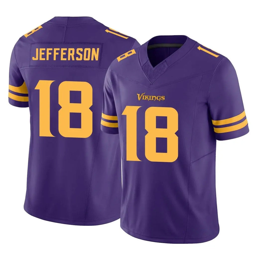 harde MN.Vikings #18 Justin Jefferson Player Purple Limited Alternate Vapor F.U.S.E. Home Game Stitched Jerseys