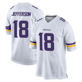harde MN.Vikings #18 Justin Jefferson Player White Home Game Stitched Jerseys