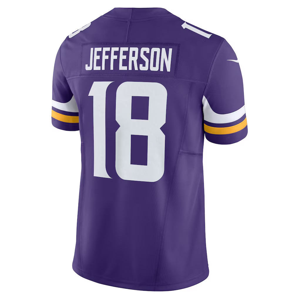 harde MN.Vikings #18 Justin Jefferson Purple Vapor F.U.S.E. Limited Stitched Jerseys