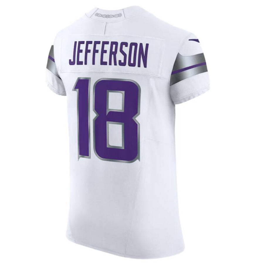 harde MN.Vikings #18 Justin Jefferson White Alternate Vapor F.U.S.E. Elite Player American Stitched Jersey