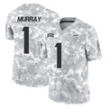 harde MN.Vikings #1 Kyler Murray Player Arctic Camo Salute To Service Limited Game Stitched Jerseys