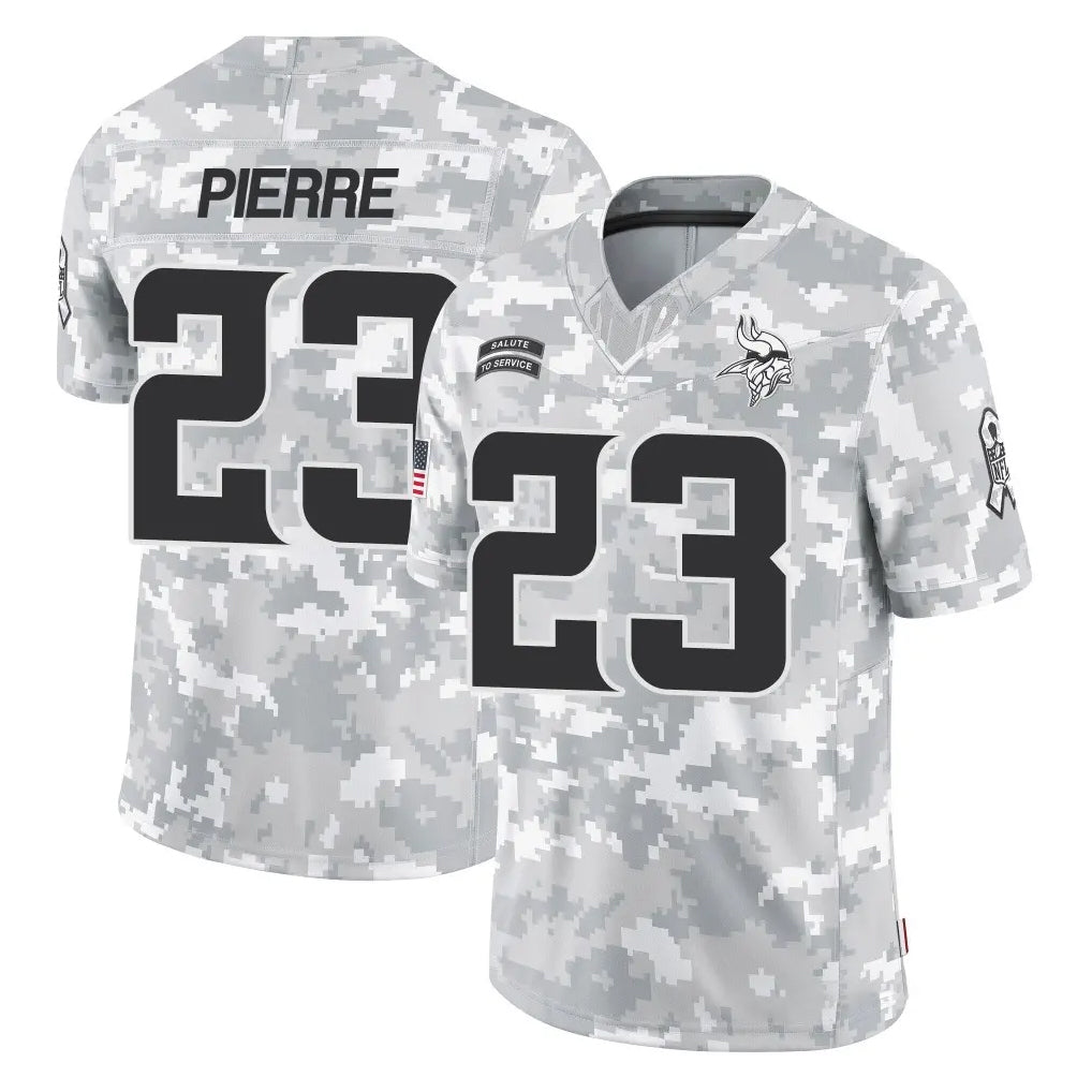 harde MN.Vikings #23 James Pierre Player Arctic Camo Salute To Service Limited Game Stitched Jerseys
