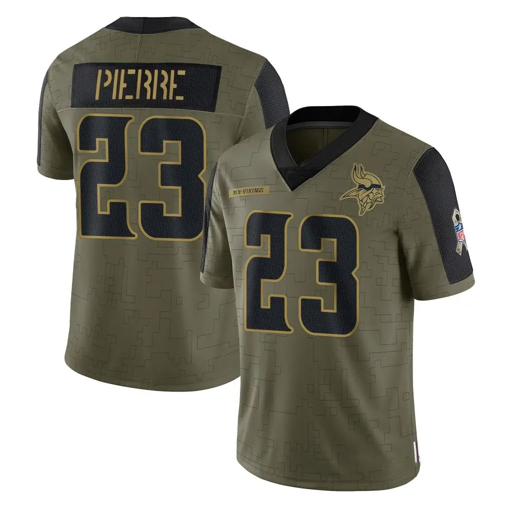 harde MN.Vikings #23 James Pierre Player Olive Salute To Service Limited Game Stitched Jerseys