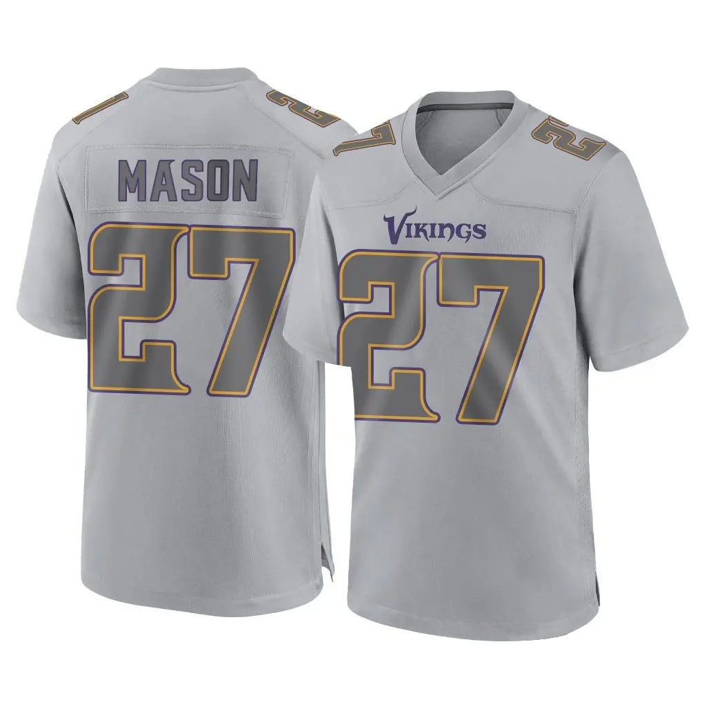 harde MN.Vikings #27 Jordan Mason Player Gray Atmosphere Fashion Home Game Stitched Jerseys