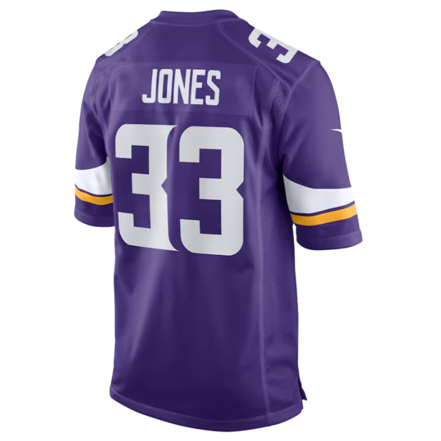 harde MN.Vikings #33 Aaron Jones Purple Game Player Jersey Stitched American Stitched Jersey