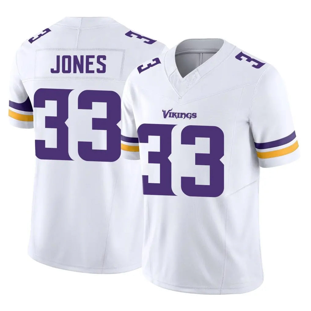 harde MN.Vikings #33 Aaron Jones Sr. Player White Limited Vapor F.U.S.E. Home Game Stitched Jerseys