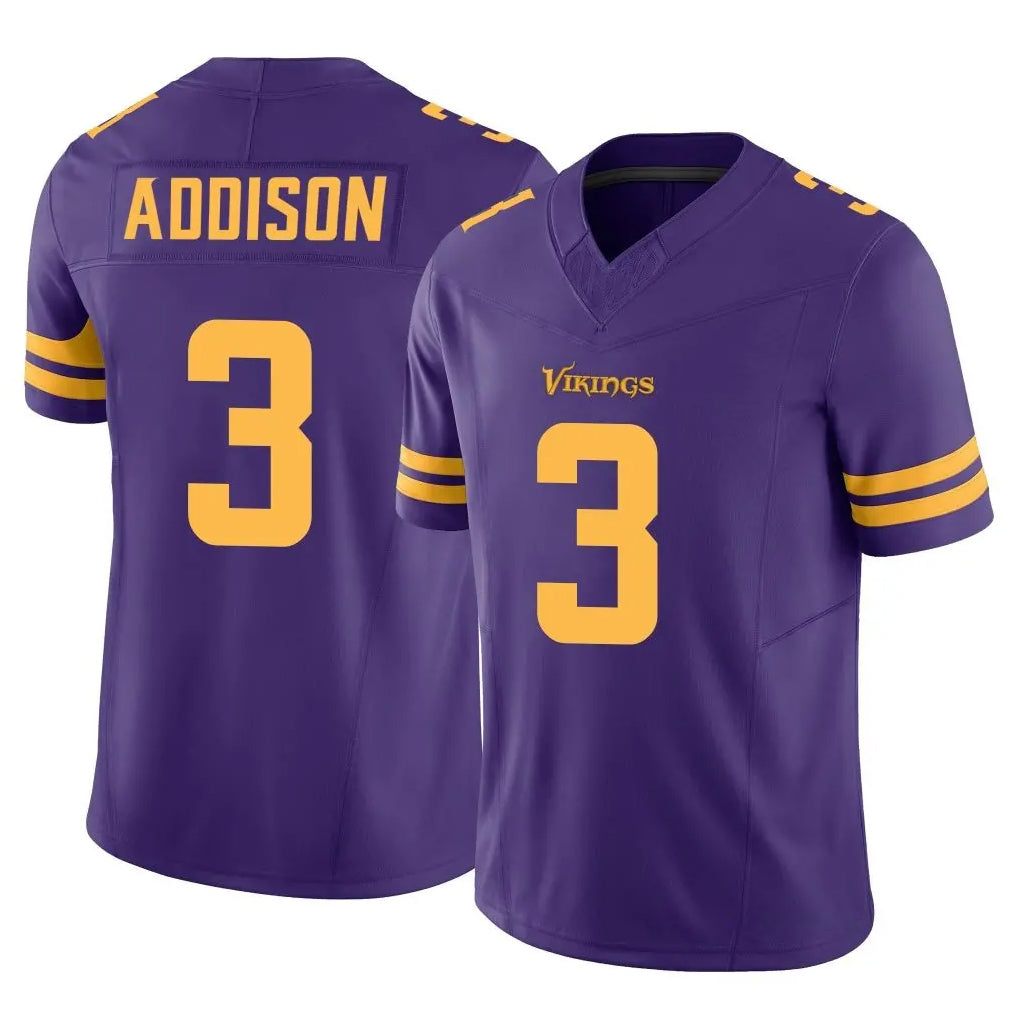 harde MN.Vikings #3 Jordan Addison Player Purple Limited Alternate Vapor F.U.S.E. Home Game Stitched Jerseys