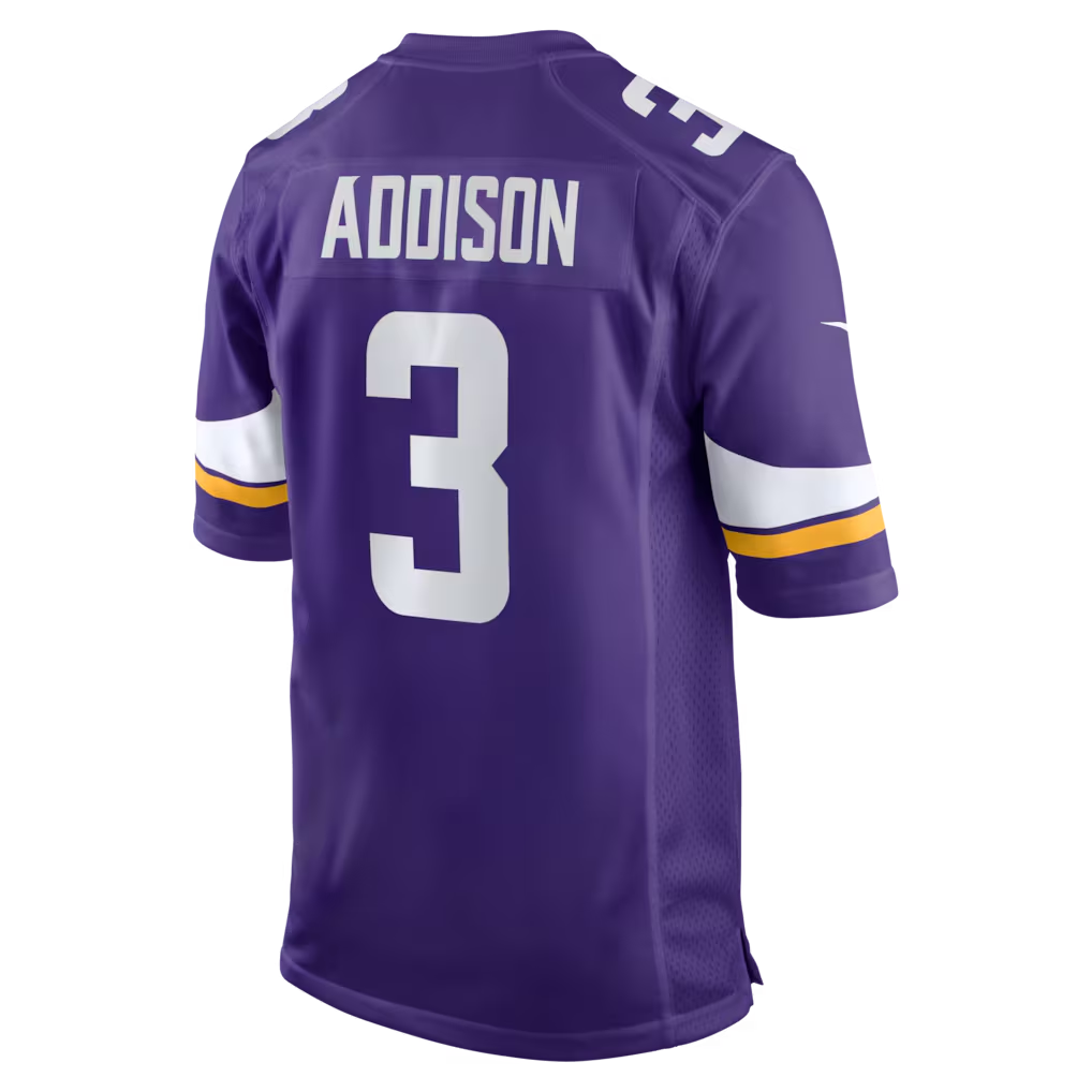 harde MN.Vikings #3 Jordan Addison Purple Game Stitched Jerseys