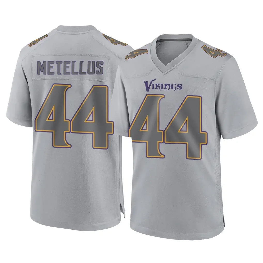 harde MN.Vikings #44 Josh Metellus Player Gray Atmosphere Fashion Home Game Stitched Jerseys