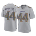 harde MN.Vikings #44 Josh Metellus Player Gray Atmosphere Fashion Home Game Stitched Jerseys