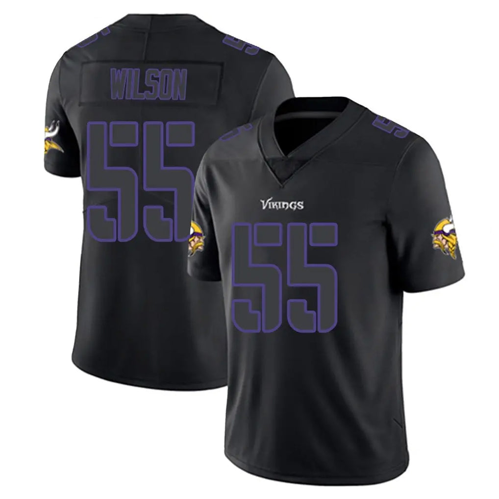 harde MN.Vikings #55 Eric Wilson Player Black Impact LImited Home Game Stitched Jerseys