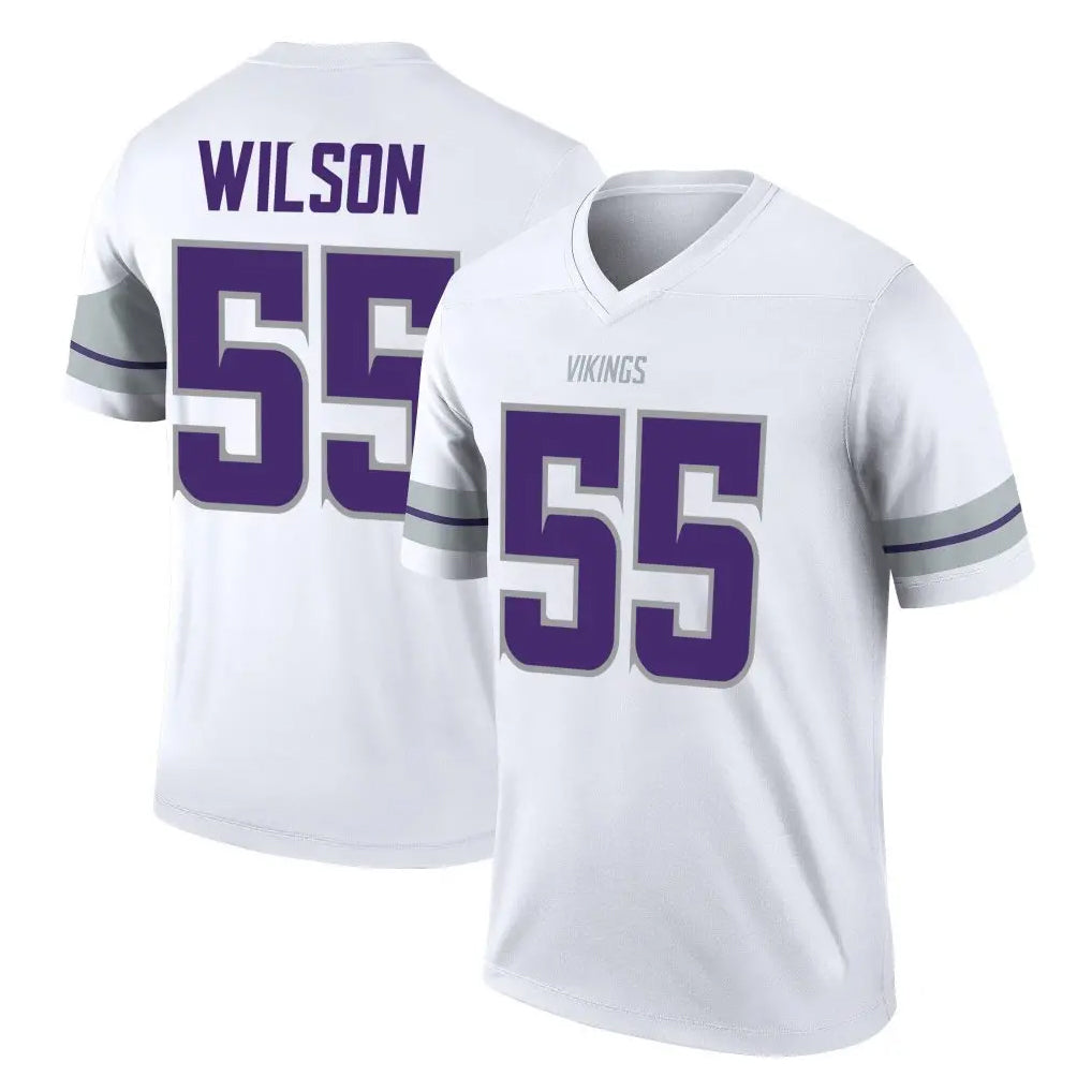 harde MN.Vikings #55 Eric Wilson Player White Alternate Legend Home Game Stitched Jerseys