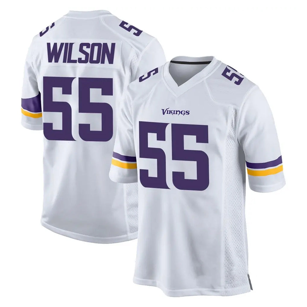 harde MN.Vikings #55 Eric Wilson Player White Home Game Stitched Jerseys