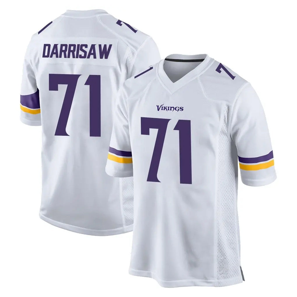 harde MN.Vikings #71 Christian Darrisaw Player White Home Game Stitched Jerseys