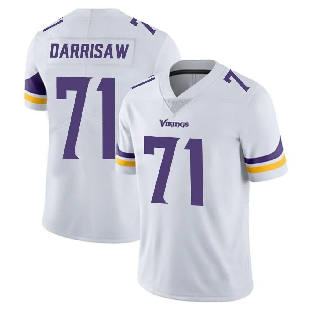 harde MN.Vikings #71 Christian Darrisaw Player White Limited Vapor Untouchable Home Game Stitched Jerseys