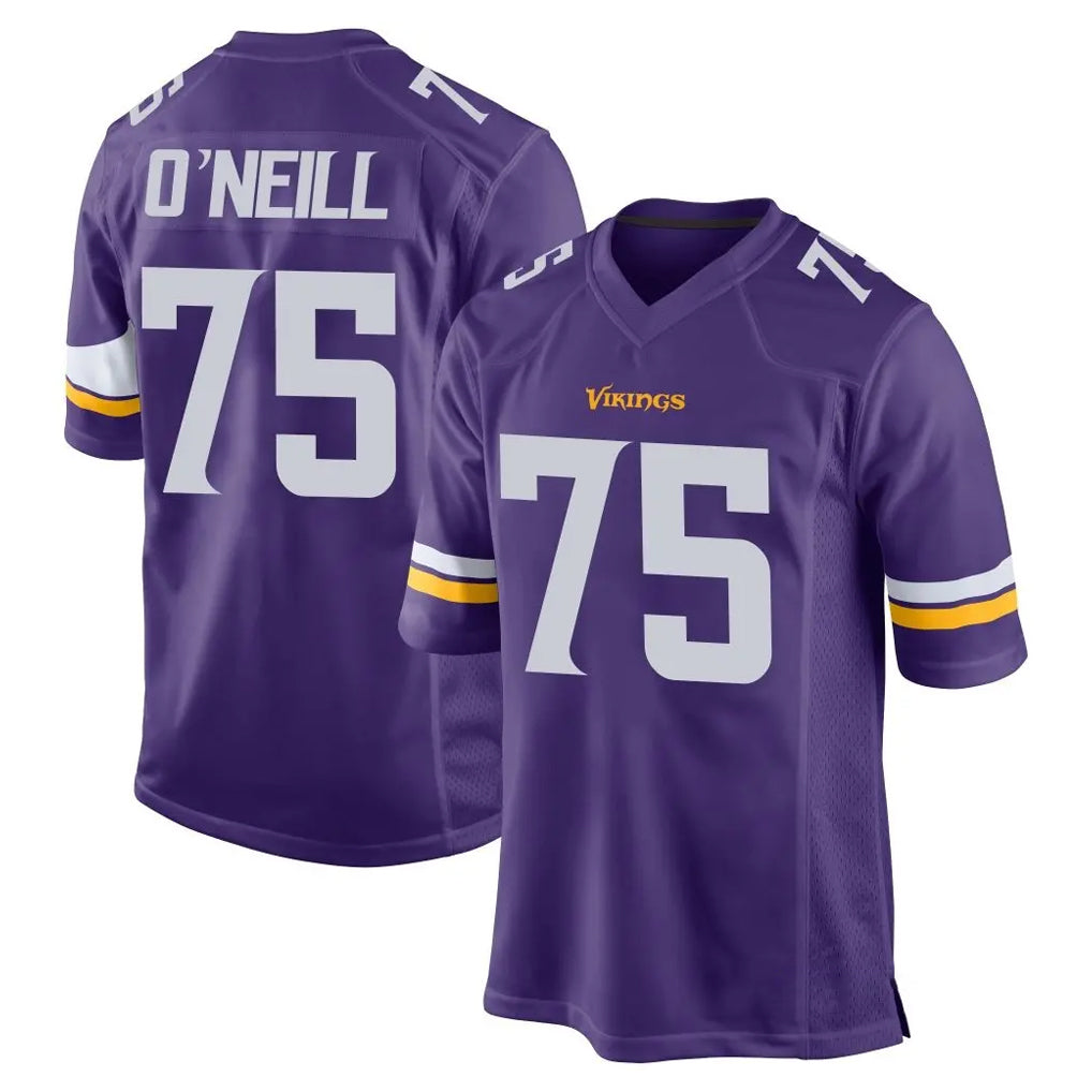 harde MN.Vikings #75 Brian O'Neill Player Purple Home Game Stitched Jerseys
