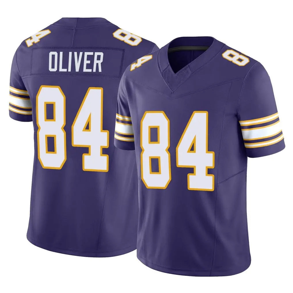 harde MN.Vikings #84 Josh Oliver Player Purple Limited Classic Vapor F.U.S.E. Home Game Stitched Jerseys
