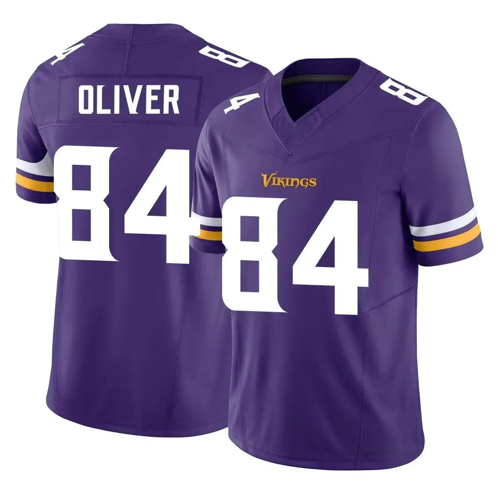 harde MN.Vikings #84 Josh Oliver Player Purple Limited Vapor F.U.S.E. Home Game Stitched Jerseys