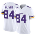 harde MN.Vikings #84 Josh Oliver Player White Limited Vapor F.U.S.E. Home Game Stitched Jerseys