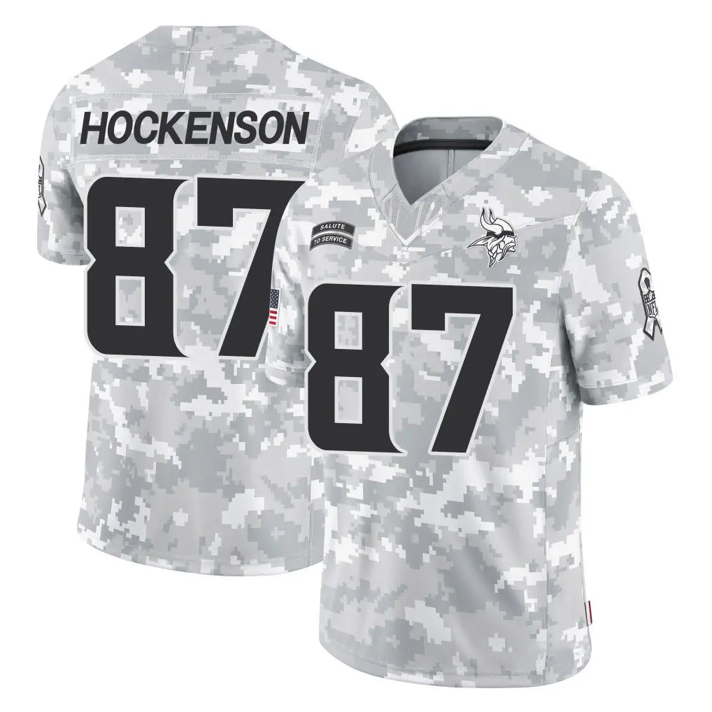 harde MN.Vikings #87 T.J. Hockenson Player Arctic Camo Salute To Service Limited Game Stitched Jerseys
