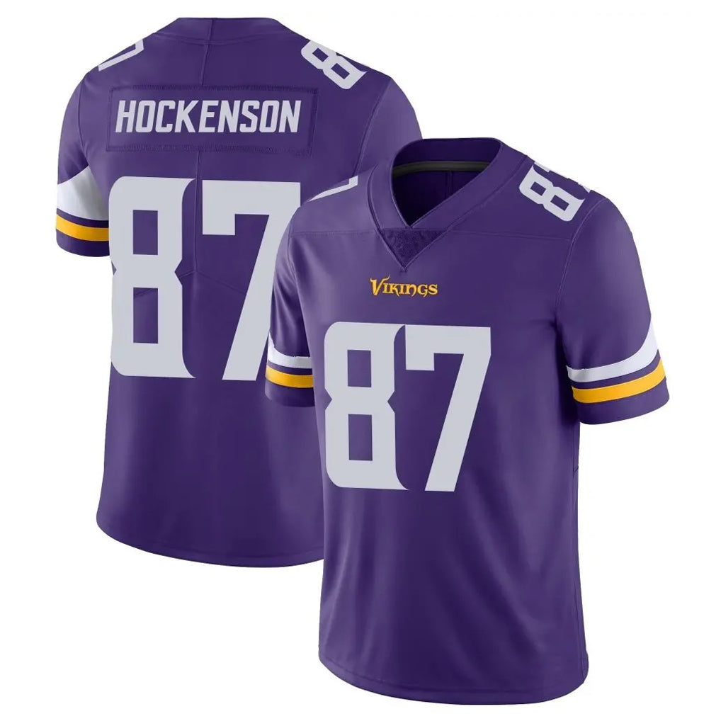 harde MN.Vikings #87 T.J. Hockenson Player Purple Limited Vapor Untouchable Home Game Stitched Jerseys