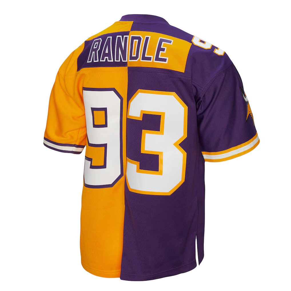 harde MN.Vikings #93 John Randle Mitchell & Ness PurpleGold 1998 Split Legacy Replica Jersey